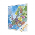 Europa kodowa 100x140cm. Mapa w ramie aluminowej.