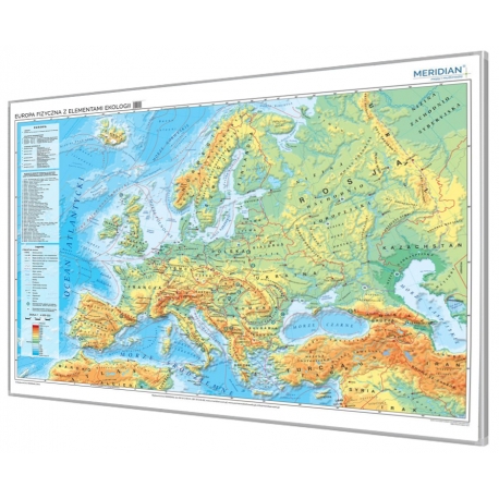 Europa fizyczna 160x120cm. Mapa do wpinania.
