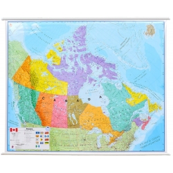 Kanada polityczna 126x102cm. Mapa ścienna.