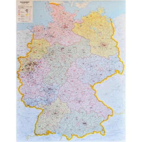 Niemcy kodowa 106x140cm. Mapa ścienna.