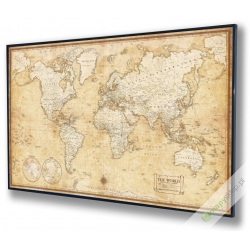 Świat polityczny stylizowany 144x90cm. Mapa do wpinania.