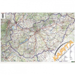 Węgry drogowa 146x94cm. Mapa ścienna.