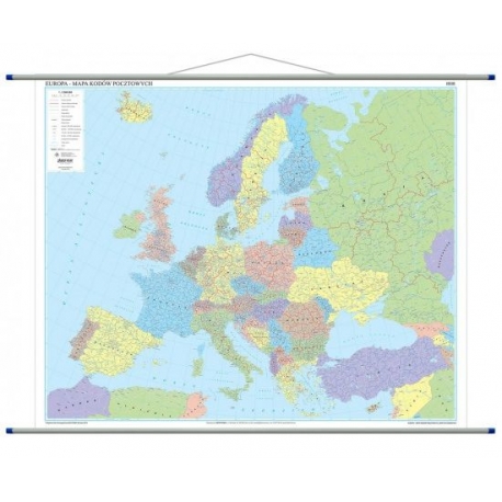 Europa kodowa 218x180cm. Mapa ścienna.