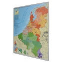 Beneluks/Belgia, Holandia, Luxemburg administracyjna z kodami pocztowymi 97x119 cm. Mapa w ramie aluminiowej.