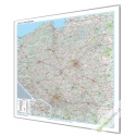 Polska Drogowa 146x139cm. Mapa magnetyczna.