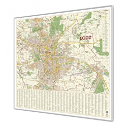 Łódź 120x120 cm. Mapa w ramie aluminiowej.