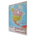 Ameryka Północna polityczna lub fizyczna 104x138cm. Mapa magnetyczna.
