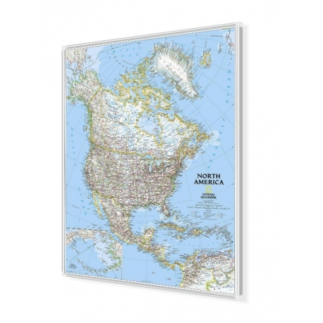 Ameryka Północna 98x118cm.Mapa ścienna