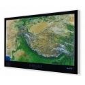 Himalaje fizyczna-satelitarna.Panorama 105x70cm. Mapa w ramie aluminiowej.