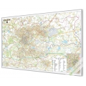 Kraków plan miasta 138x85 cm. Mapa w ramie aluminiowej.