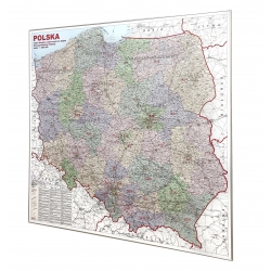 Polska-okręgi wyborcze 144,5x133,5cm. Mapa do wpinania.