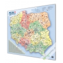 Polska kodowa 96x89cm. Mapa w ramie aluminiowej.