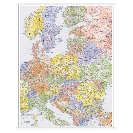 Europa środkowa kodowa 148x192cm. Mapa ścienna.