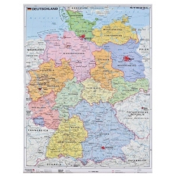 Niemcy administracyjna 67x91cm. Mapa ścienna.