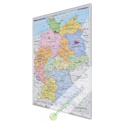 Niemcy administracyjna 67x91cm. Mapa do wpinania.