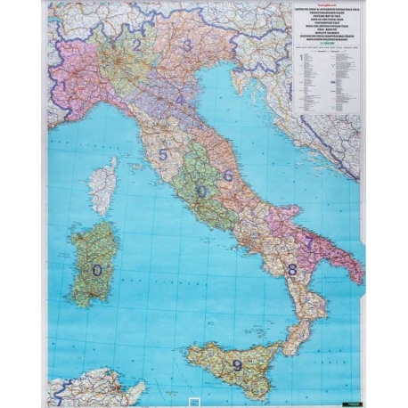 Włochy kodowo - drogowa 105x124cm. Arkusz ścienny