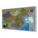 Chiny administracyjno-drogowa z kodami 140x100cm. Mapa magnetyczna.
