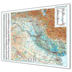 Irak fizyczno-drogowa 80x68 cm. Mapa magnetyczna.