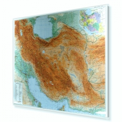 Iran fizyczno-drogowa 100x88 cm. Mapa magnetyczna.