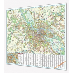 Wrocław-plan miasta 150x144cm. Mapa do wpinania.