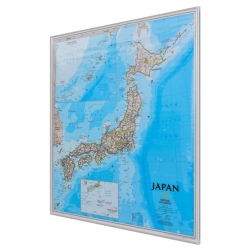 Japonia 68x74cm. Mapa do wpinania.