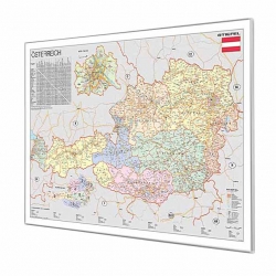 Austria administracyjna 160x120 cm. Mapa ścienna.