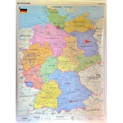 Niemcy polityczno/konturowa 120x160cm. Mapa ścienna dwustronna.