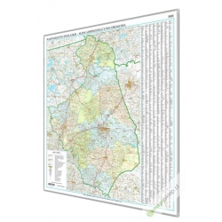 Podlaskie administracyjno-drogowa 110x127cm. Mapa do wpinania