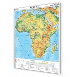 Afryka Ogólnogeograficzna 110x150cm. Mapa do wpinania.