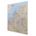 Beneluks (Belgia, Holandia, Luksemburg) drogowa 94x105cm. Mapa do wpinania.