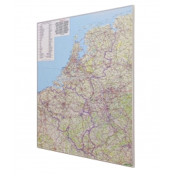 Benelux drogowa 87x105 cm. Mapa w ramie aluminiowej.