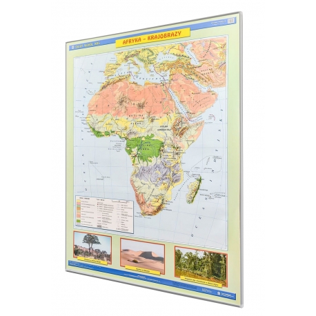Afryka krajobrazy 120x160cm. Mapa do wpinania.