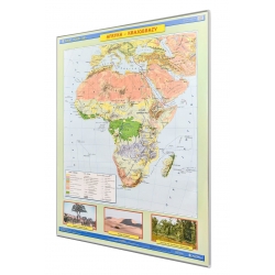 Afryka krajobrazowa 120x160 cm. Mapa magnetyczna.