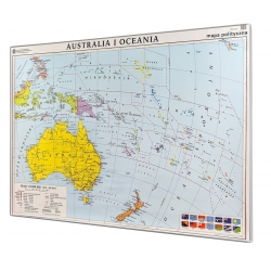 Australia Polityczna 160x120cm. Mapa magnetyczna.