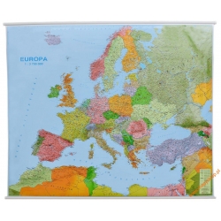 Europa polityczno-drogowa 170x142cm. Mapa ścienna.