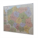 Polska Administracyjna z kodami pocztowymi 163x136cm. Mapa magnetyczna.