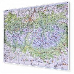 Tatry Polskie i Słowackie 150x110cm. Mapa do wpinania.