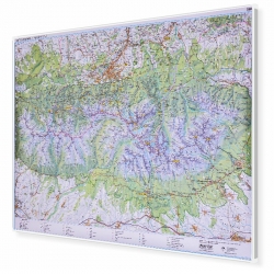 Tatry Polskie i Słowackie 150x110cm. Mapa w ramie aluminiowej.