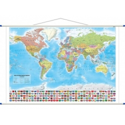 Świat polityczny 106x72cm. Mapa ścienna.
