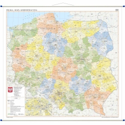 Polska administracyjna 205x200cm. Mapa ścienna.