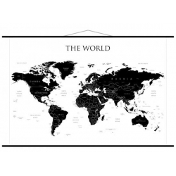 Świat polityczny konturowy 106x70cm. Mapa ścienna.