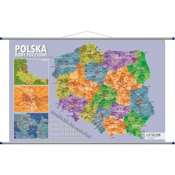 Polska kodowa 106x64cm. Mapa ścienna.