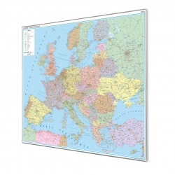 Europa drogowa 150x120cm. Mapa magnetyczna.