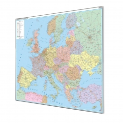Europa drogowa 125x104cm. Mapa magnetyczna.
