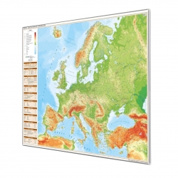 Europa fizyczna 145x103cm. Mapa magnetyczna.