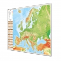 Europa fizyczna 145x103cm. Mapa w ramie aluminiowej.