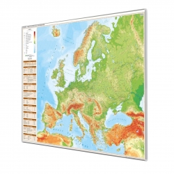 Europa fizyczna 105x73cm. Mapa do wpinania.