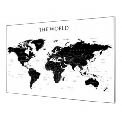 Świat polityczny konturowy 100x70cm. Mapa magnetyczna.