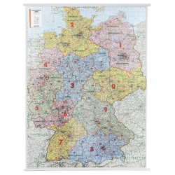 Niemcy kodowe 102x130cm. Mapa ścienna.