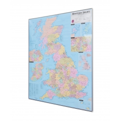 Wielka Brytania administracyjna 88x120cm. Mapa do wpinania.